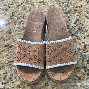 Jack Rogers, cork slides, size 8